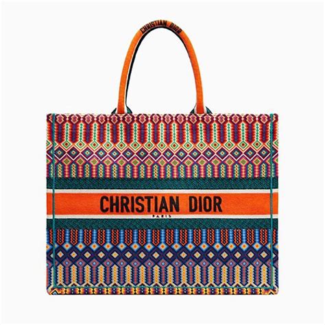 christian dior colourful tote bag|Christian Dior tote bag colorful.